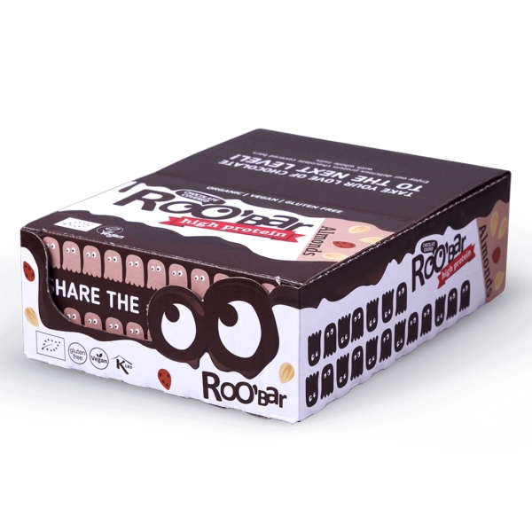 ROO'Bar, Protein Bar, Chocolate-coated Almonds, 40g. – Image 3
