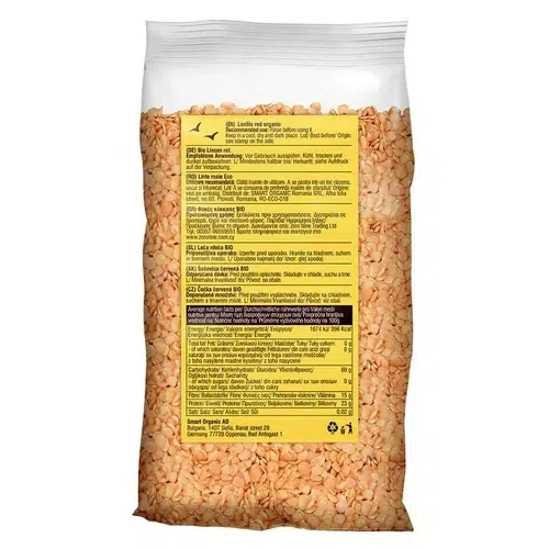 Smart Organic, Lentilles Rouges Bio, 500 g – Image 2