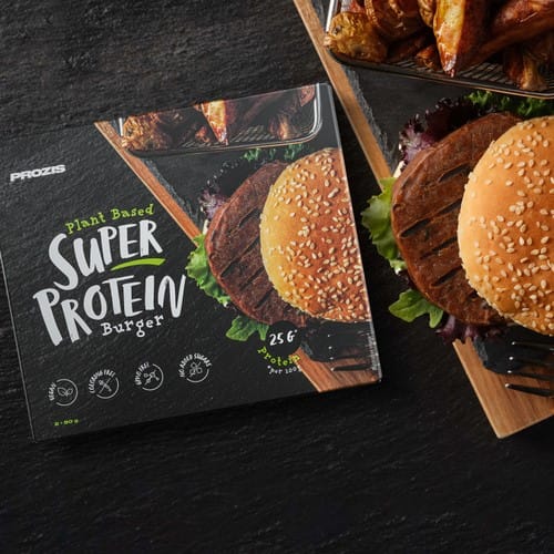 Prozis, 2x Burger Steak Super Protéiné, Plant Based, 160g