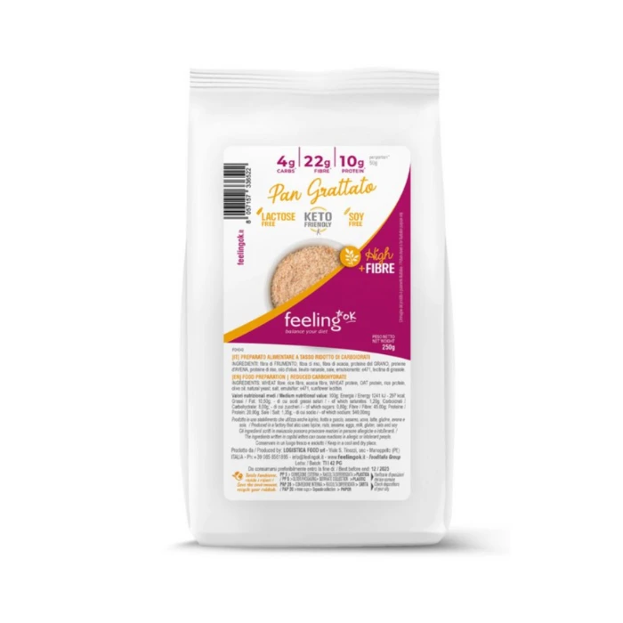 Feeling Ok, Chapelure Protéinée, Keto Friendly, 250g