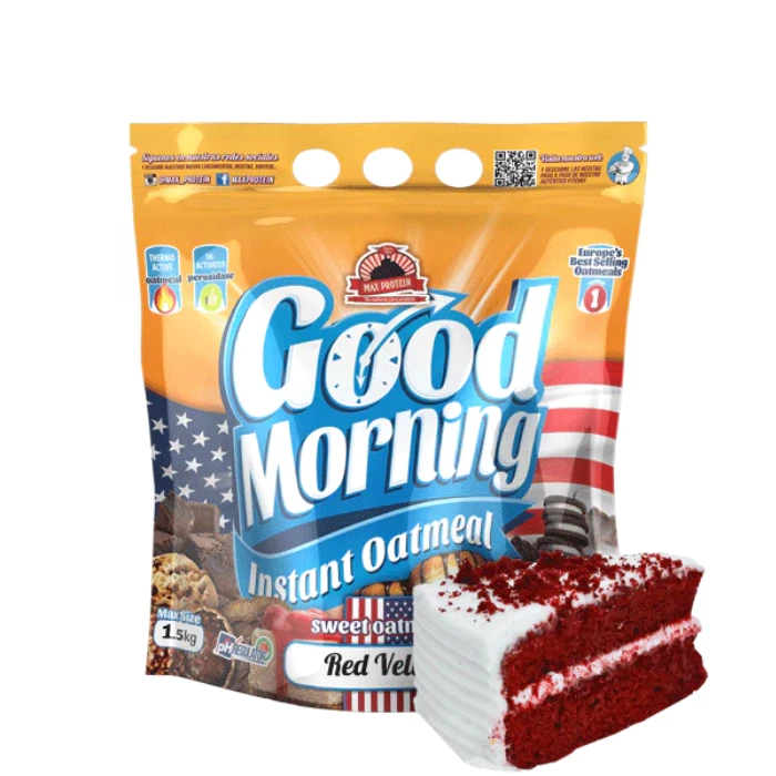 Good Morning - Flocons d'Avoine Instantanés Protéinés Saveur Red Velvet - 1.5kg