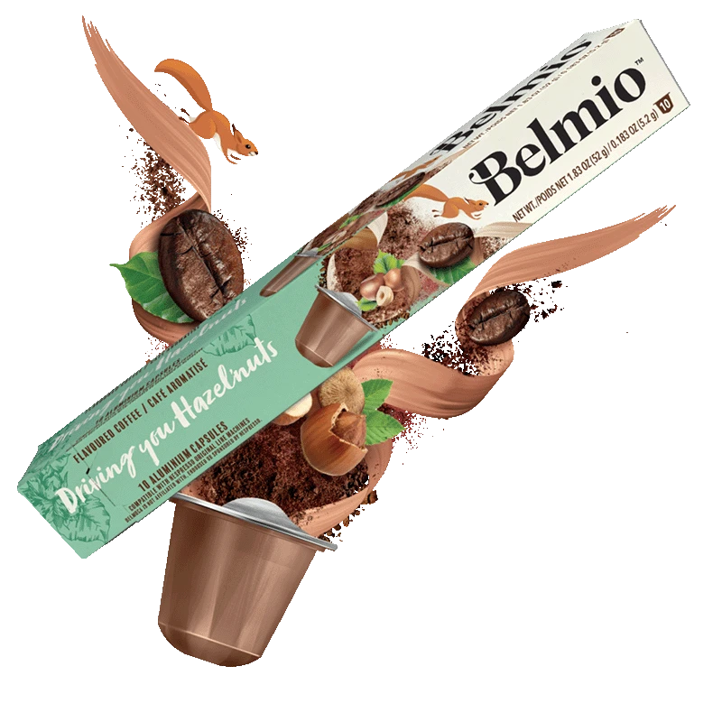 Belmio Driving You Hazelnuts – 10 Aluminium capsules (52g)