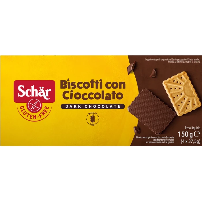 Tender Chocolate Biscuits – Schär 150g (Gluten-free – chocolate biscuits)