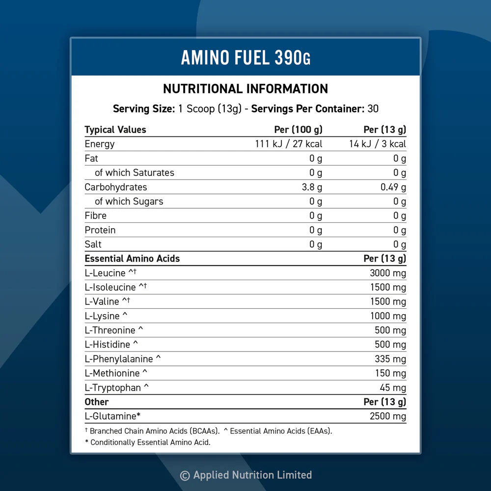Applied Nutrition، Amino Fuel، Ultimate EAAs، Icy Blue Raz – Image 2