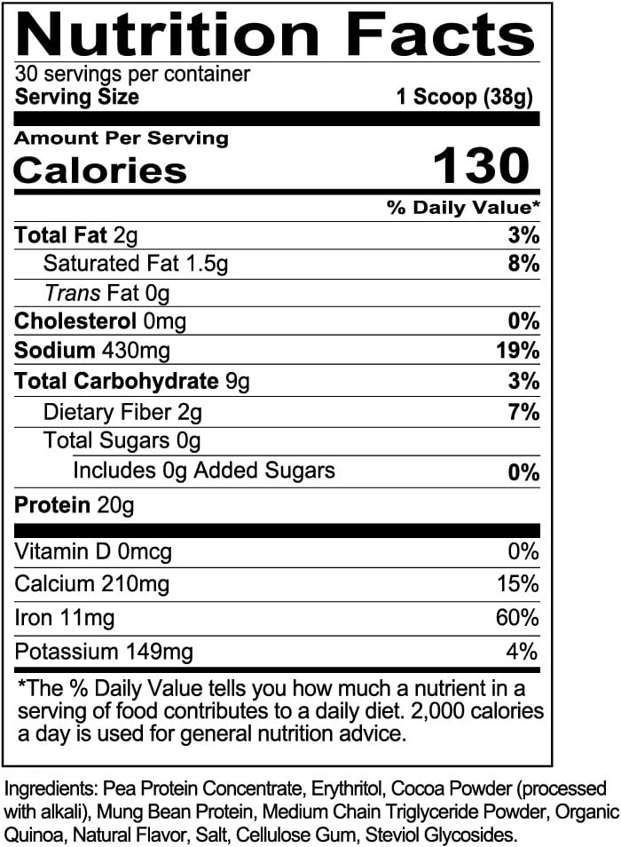Redcon1 Green Beret Vegan Protein – Chocolate (1140g) – Image 2