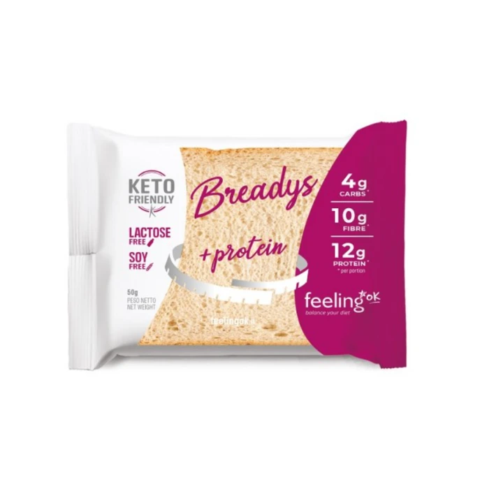 Feeling Ok, Breadys, Pain moelleux Keto, 50g.