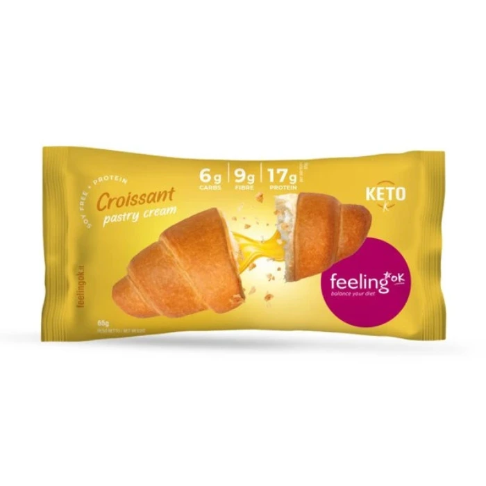 Feeling Ok, Croissant Fourré à la crème patissière, 65g