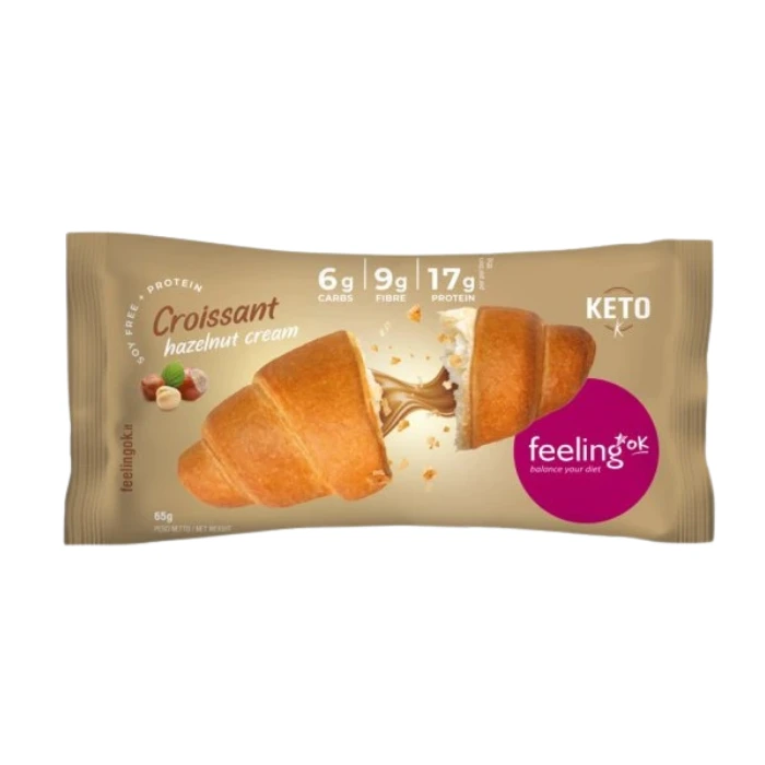 Feeling Ok, Croissant Fourré à la crème de noisettes, 65g
