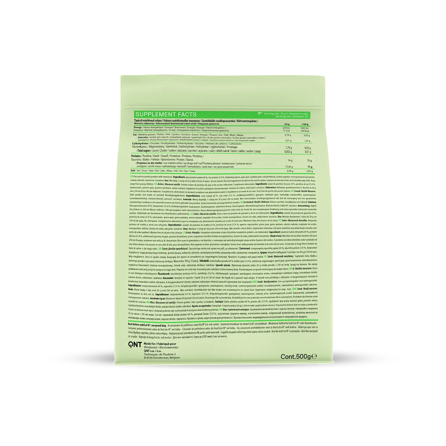 QNT Vegan Protein - Macaron à la Vanille (500g) - Image 3