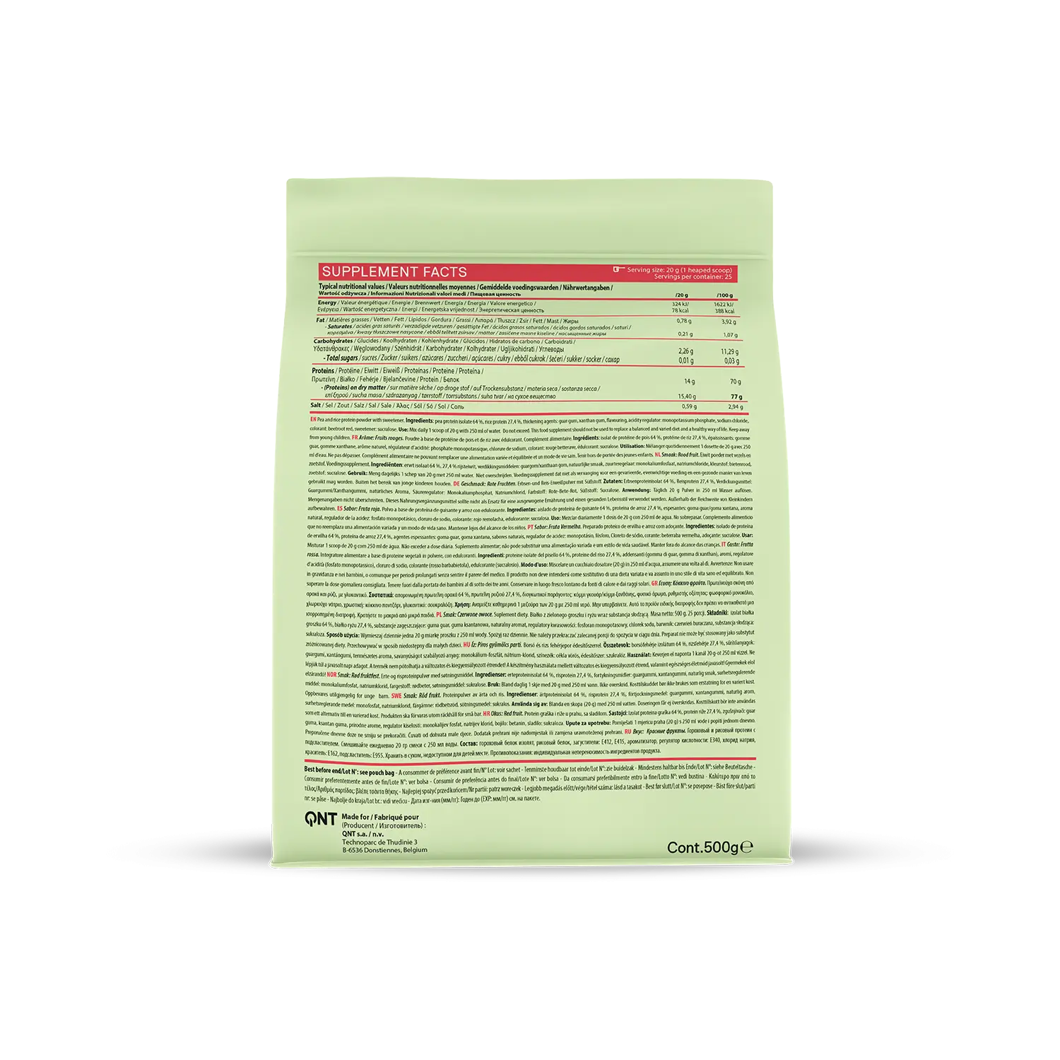 QNT Vegan Protein - Fruits Rouges (500g) - Image 3