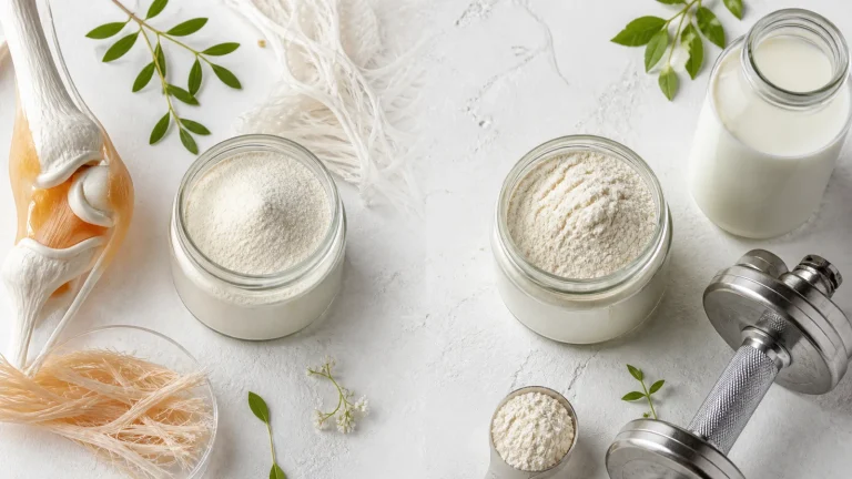 Comparaison entre peptides de collagène et whey protéine