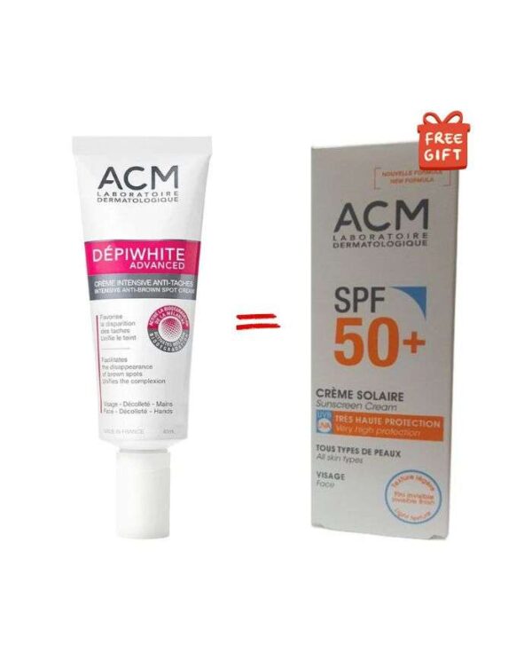 ACM Dépiwhite Coffret Advanced Anti-Taches et Crème Solaire SPF 50+ – 40 ml + 40 ml