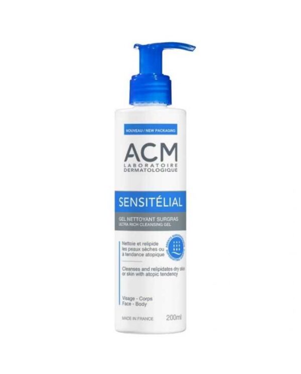 ACM Sensitélial Gel Nettoyant Surgras – 200 ml