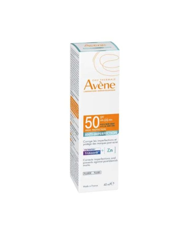 Avène Coffret Fluide Anti-Imperfections SPF 50 et Gel Cleanance Offert – 40 ml + 100 ml + sac