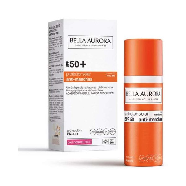 Bella Aurora Offre Écran Dépigmentant SPF 50 Peaux Normales à Sèches + Trousse – 50 ml