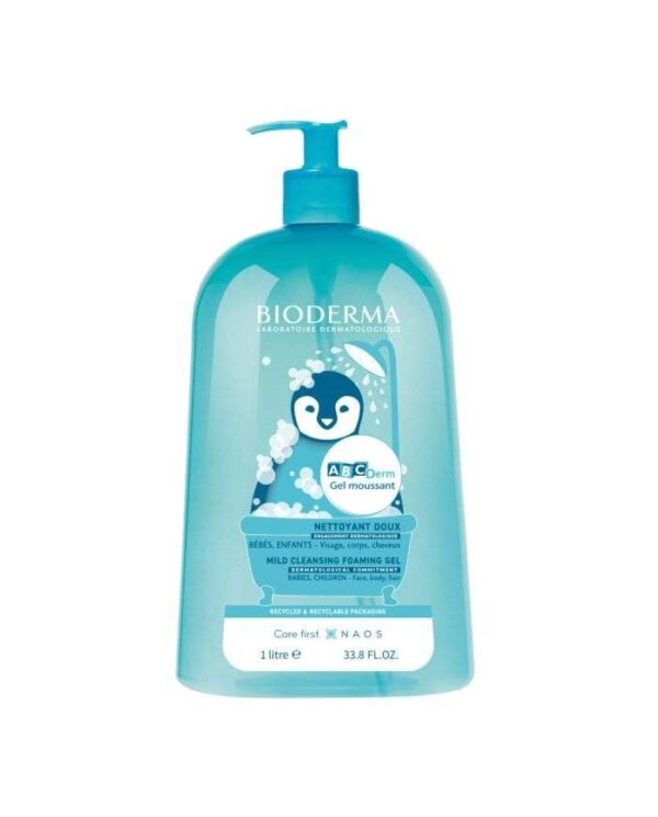 Bioderma ABCDerm Gel Moussant Nettoyant Doux – 1 L