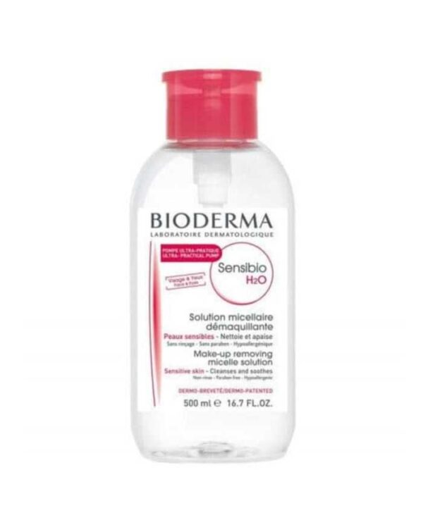 Bioderma Sensibio H2O Eau Micellaire — Pompe Inversée – 500 ml