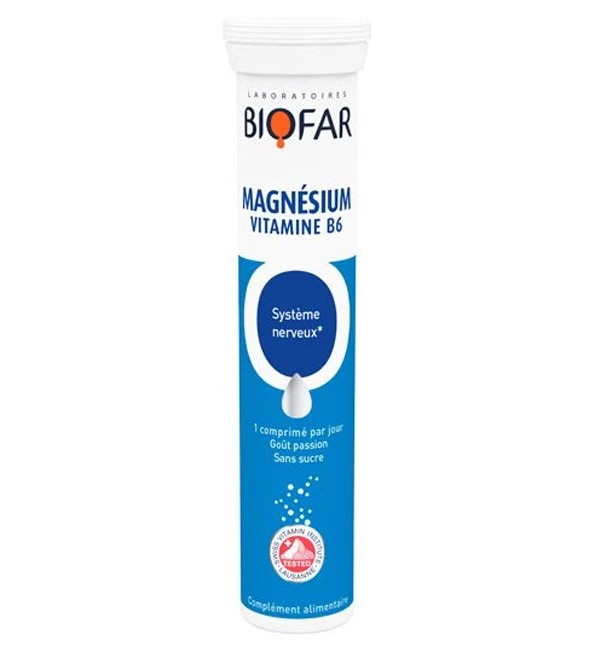 Biofar Magnésium Vitamine B6 – 20 comprimés effervescents