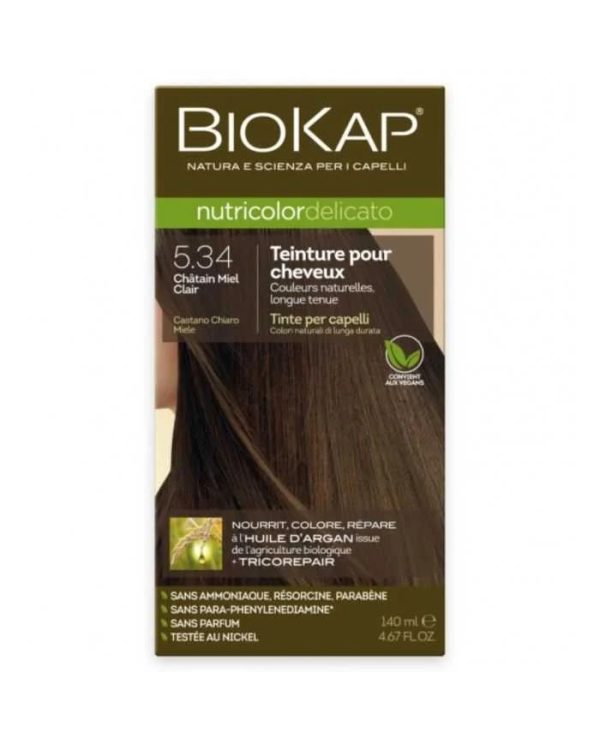 BioKap Nutricolor Delicato Coloration 5.34 Châtain miel