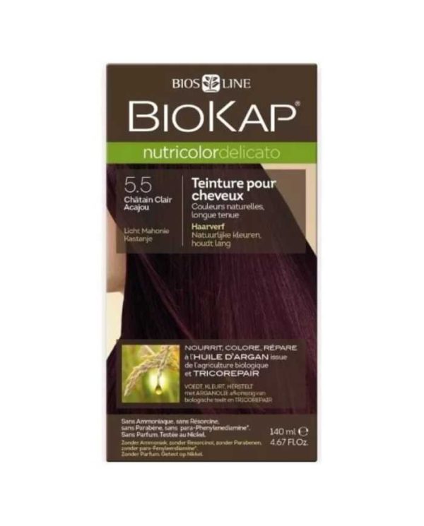 BioKap Nutricolor Delicato Coloration 5.5 Châtain clair acajou