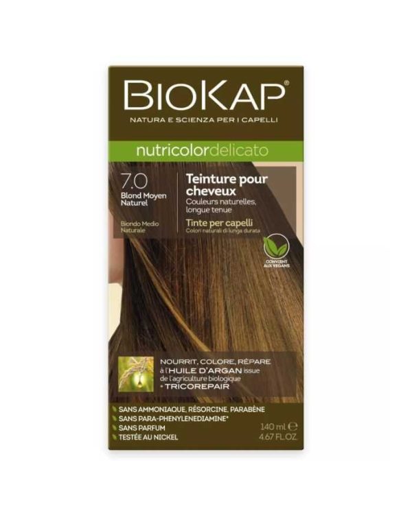 BioKap Nutricolor Delicato Coloration 7.0 Blond moyen naturel