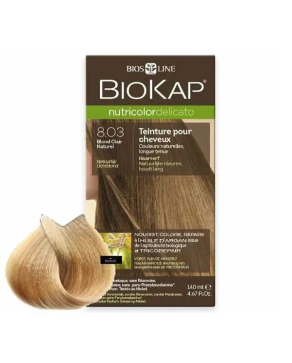 BioKap Nutricolor Delicato Coloration 8.03 Blond clair naturel