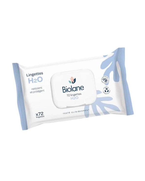 Biolane Lingettes H2O – 72 lingettes