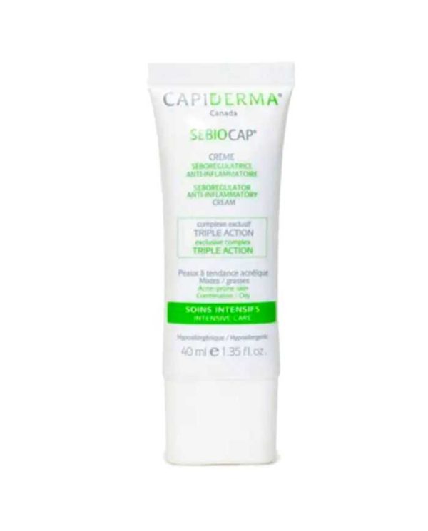 Capiderma Sebiocap Crème Peaux à Tendance Acnéique – 40 ml