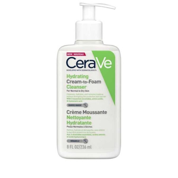 CeraVe Crème Moussante Nettoyante Hydratante – 236 ml