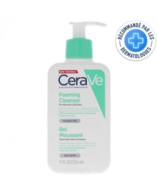 CeraVe Gel Moussant Peaux Normales à Grasses – 236 ml