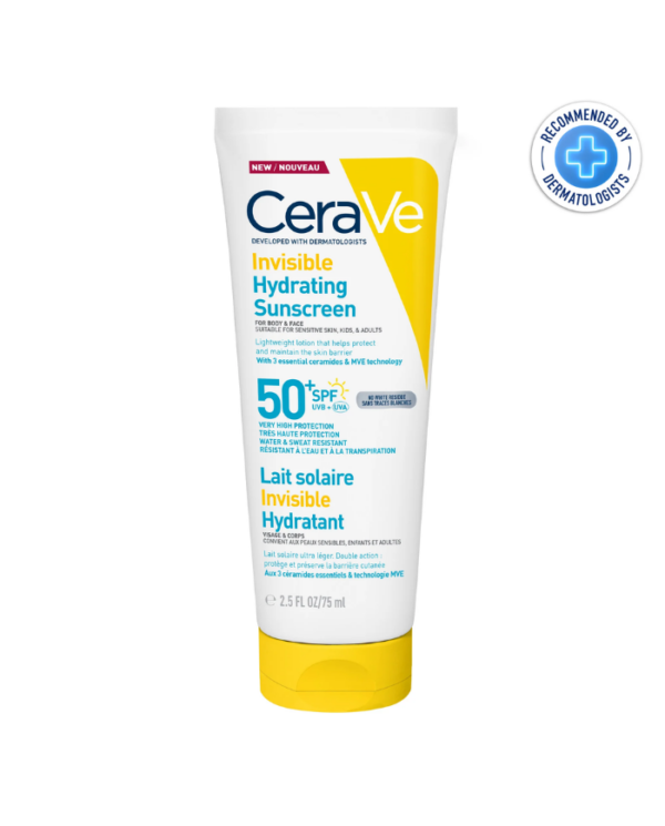 CeraVe Lait Solaire Invisible Hydratant SPF 50+ – 75 ml
