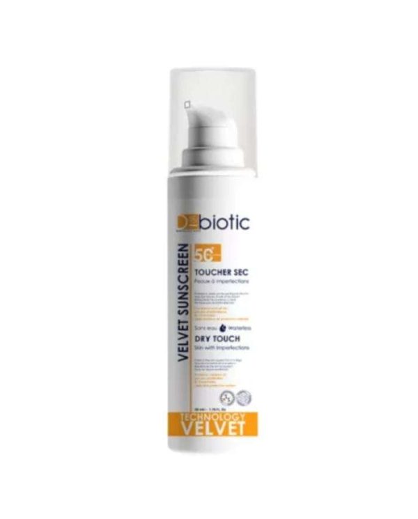 D-biotic Écran Solaire Velvet Toucher Sec SPF 50+ Peaux à Imperfections – 50 ml