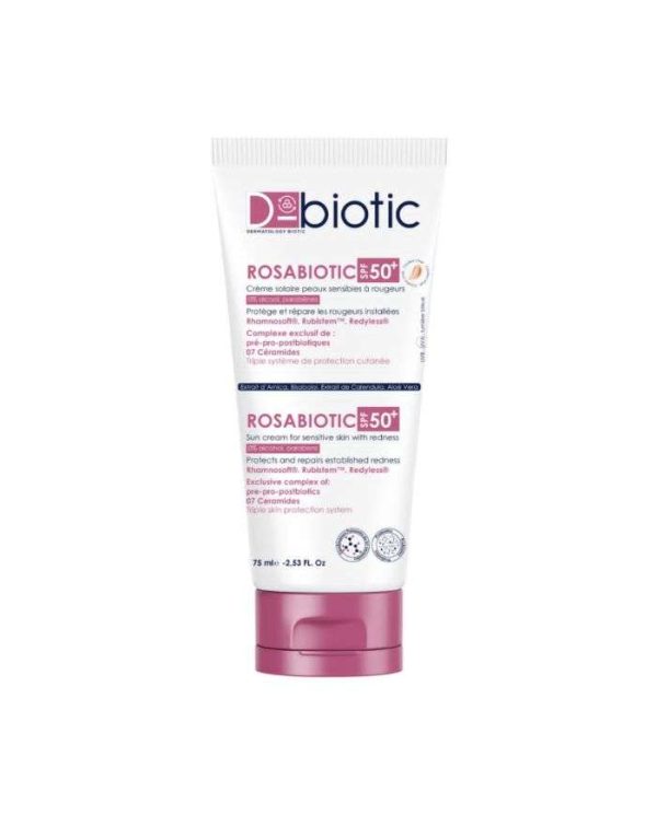 D-biotic Rosabiotic Crème Solaire Teintée Clair SPF 50+ Peaux à Rougeurs – 75 ml