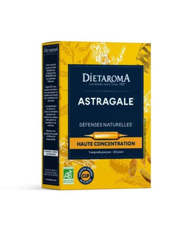 Dietaroma Astragale Bio Défenses Naturelles – 20 ampoules de 10 ml