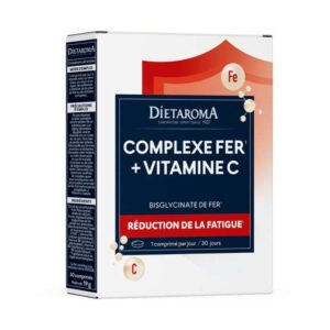 Dietaroma Complexe Fer Bisglycinate et Vitamine C – 30 comprimés – photo du produit