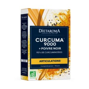 Dietaroma Curcuma et Poivre Noir Bio – 60 comprimés – photo du produit
