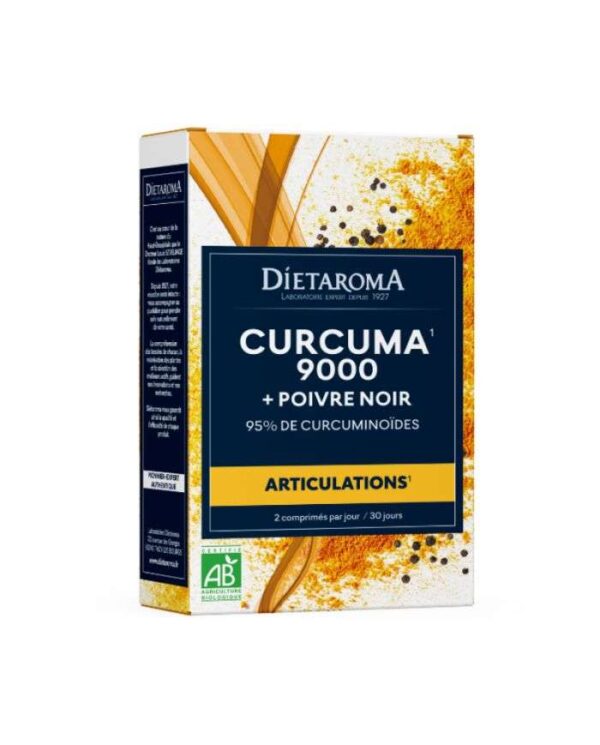 Dietaroma Curcuma et Poivre Noir Bio – 60 comprimés