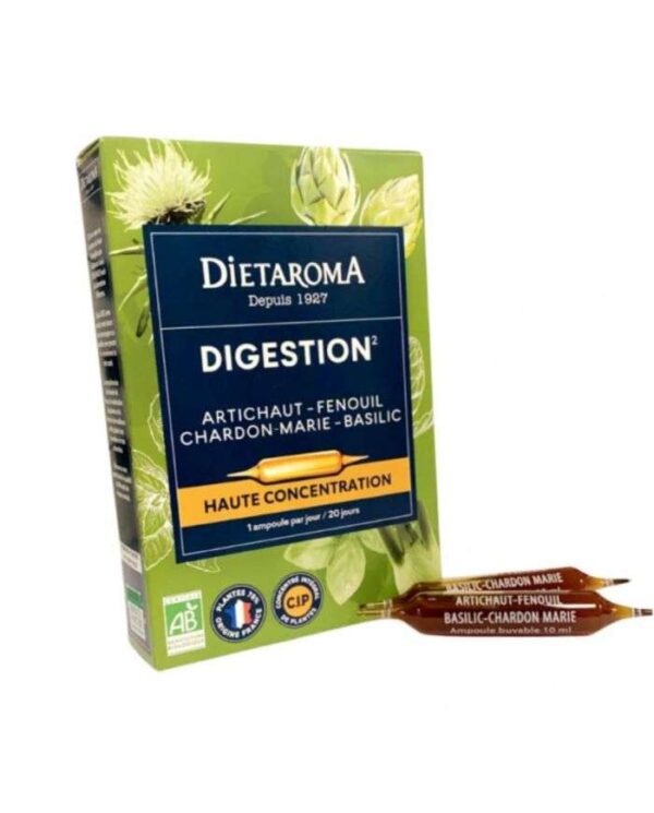 Dietaroma Digestion Bio Artichaut Fenouil – 20 ampoules