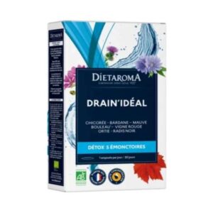 Dietaroma Drain’Idéal Détox Bio – 20 ampoules de 15 ml – photo du produit