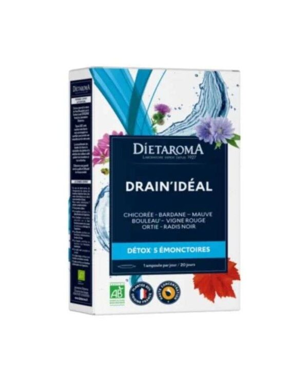 Dietaroma Drain’Idéal Détox Bio – 20 ampoules de 15 ml