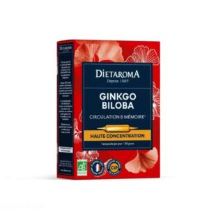 Dietaroma Ginkgo Biloba Bio – 20 ampoules – photo du produit