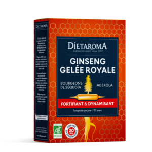 Dietaroma Ginseng Gelée Royale Acérola – 20 ampoules de 10 ml – photo du produit