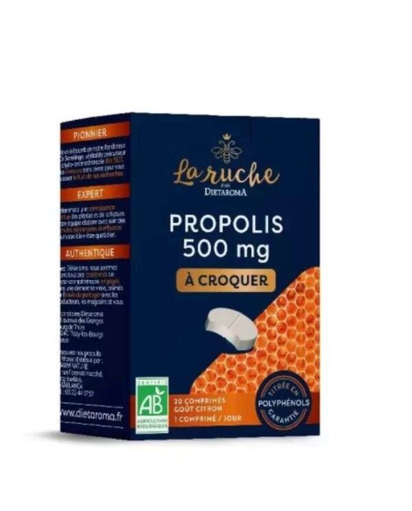 Dietaroma La Ruche Propolis 500 mg Bio Citron – 20 comprimés à croquer