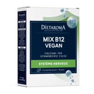 Dietaroma Mix B12 Vegan Fer Calcium D3 C – 60 comprimés – photo du produit