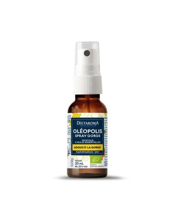 Dietaroma Oléopolis Spray Gorge Bio Propolis – 20 ml