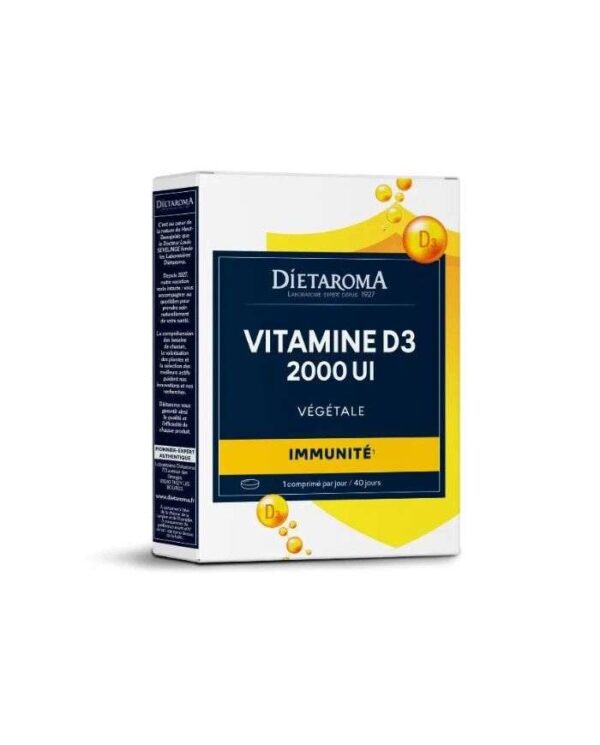 Dietaroma Vitamine D3 Végétale 2000 UI – 40 comprimés