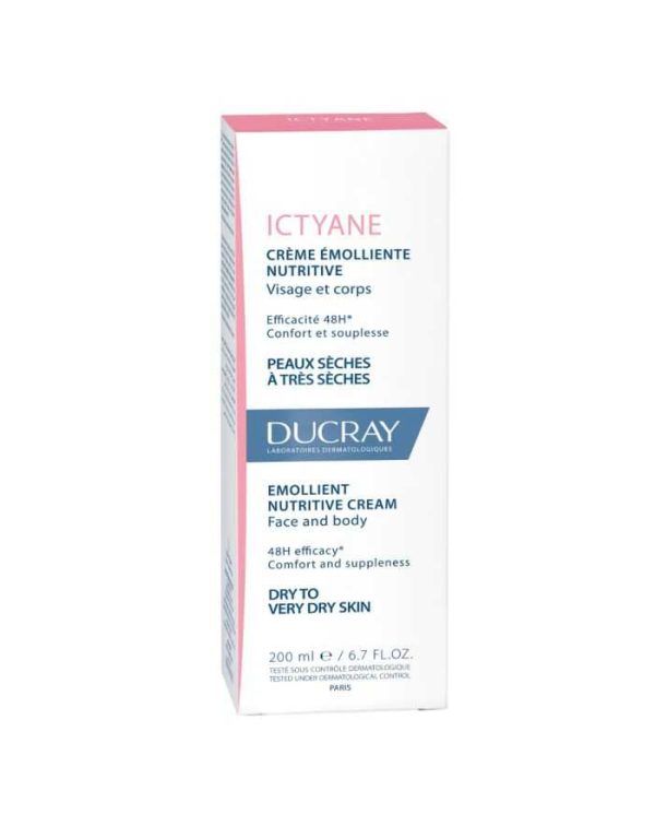 Ducray Ictyane Crème Émolliente Nutritive Visage et Corps – 200 ml