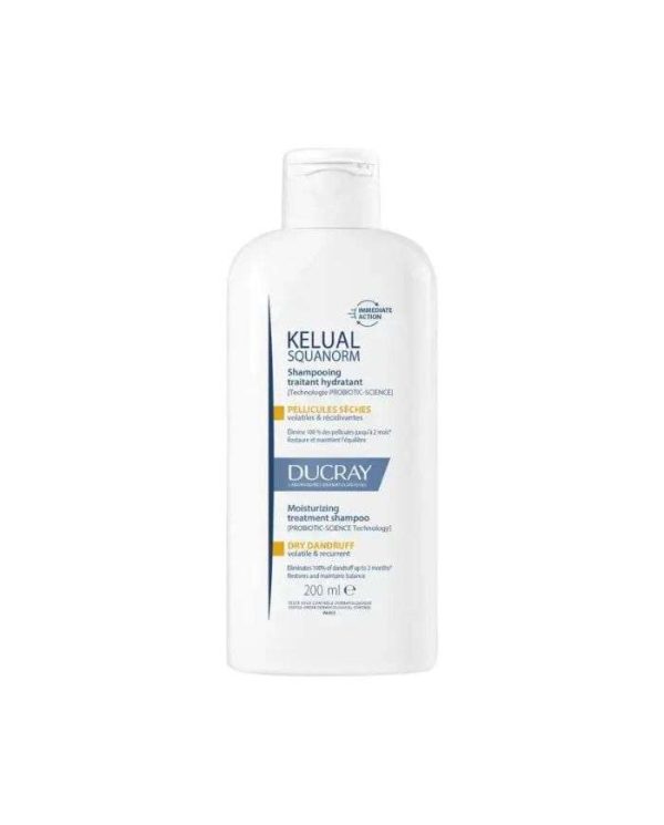 Ducray Kelual Squanorm Shampooing Traitant Hydratant Pellicules Sèches – 200 ml