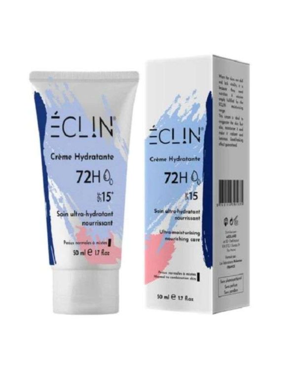 Eclin Crème Hydratante 72h SPF15 Peaux Normales à Mixtes – 50 ml