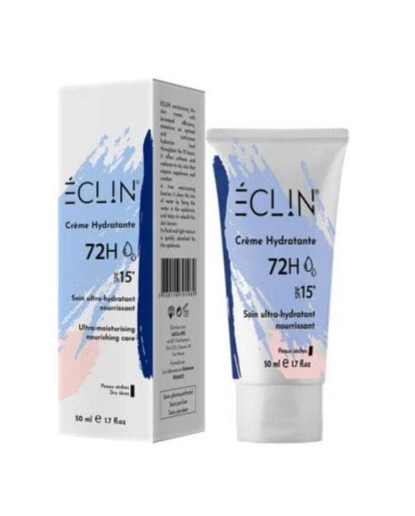 Eclin Crème Hydratante 72h SPF15 Peaux Sèches – 50 ml